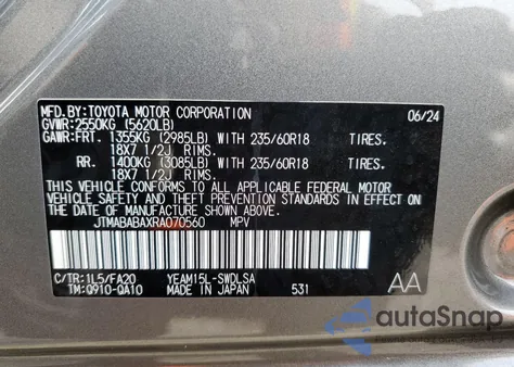 2024 Subaru Solterra Premium z USA, uszkodzony, nr VIN JTMABABAXRA070560